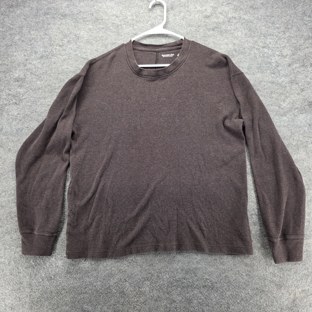 Abercrombie & Fitch Sweater Mens Large Brown Soft A&F Collection Long Sleeve
